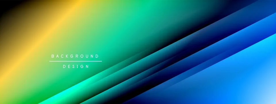 Dynamic shadow lines with gradient colors geometric background Stock Illustration