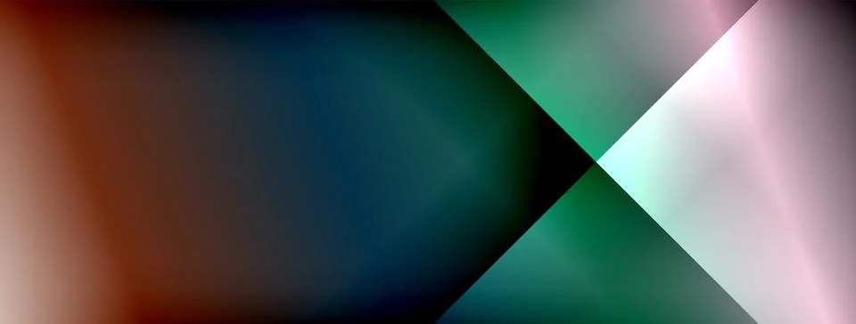 Dynamic shadow lines with gradient colors geometric background Illustrazione stock