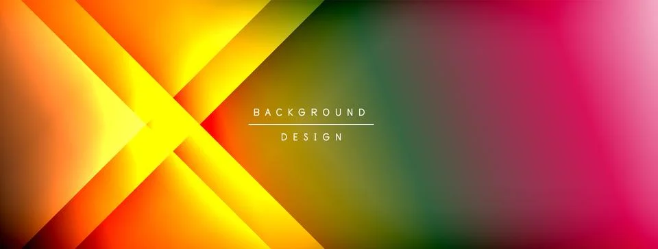 Dynamic shadow lines with gradient colors geometric background Illustrazione stock