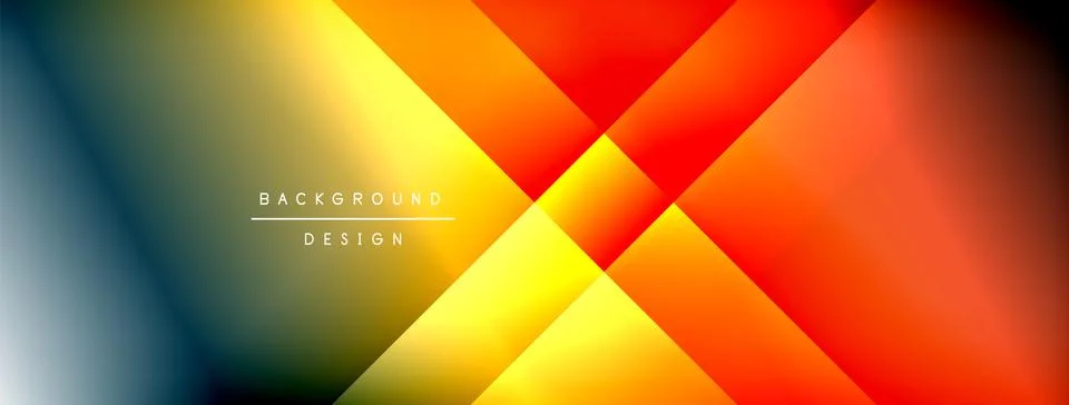 Dynamic shadow lines with gradient colors geometric background Stock Illustration