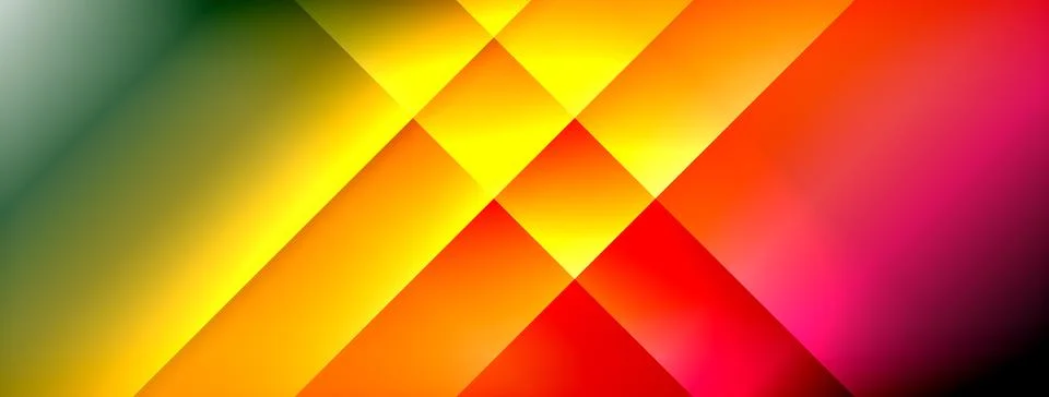 Dynamic shadow lines with gradient colors geometric background Illustrazione stock