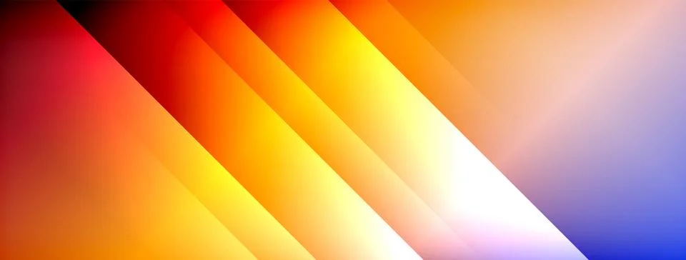 Dynamic shadow lines with gradient colors geometric background Illustrazione stock