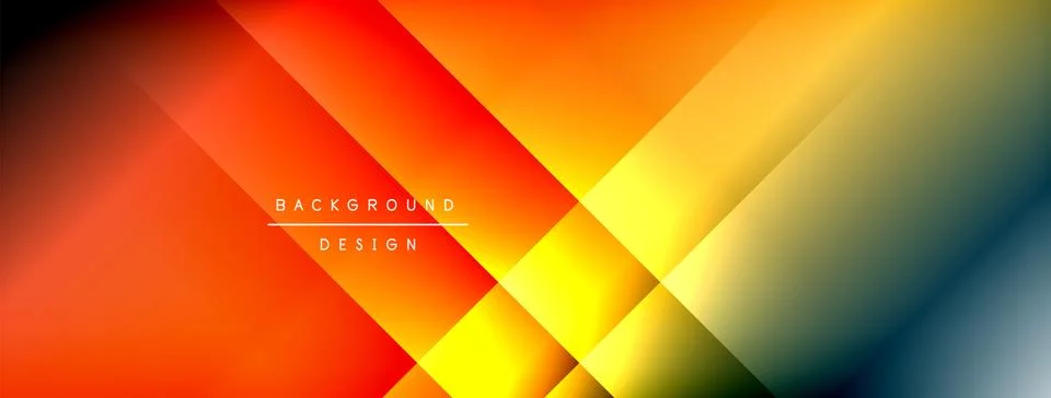 Dynamic shadow lines with gradient colors geometric background Illustrazione stock