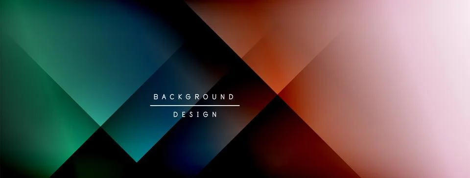 Dynamic shadow lines with gradient colors geometric background Illustrazione stock