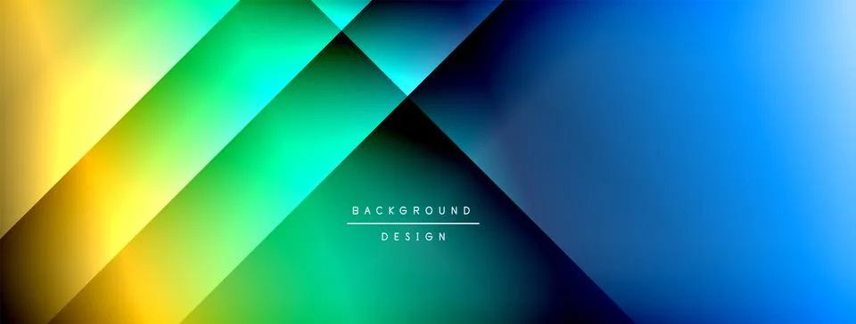 Dynamic shadow lines with gradient colors geometric background Illustrazione stock