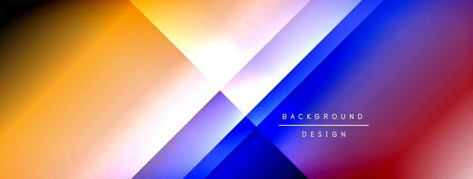 Dynamic shadow lines with gradient colors geometric background Illustrazione stock