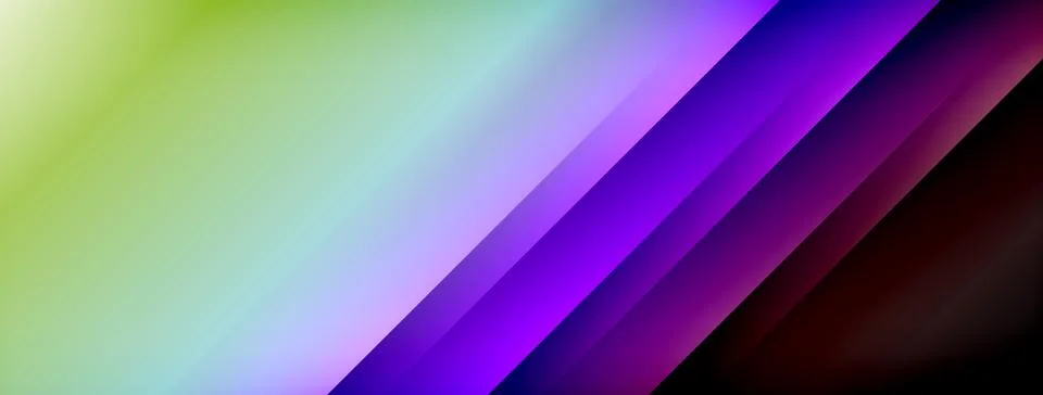 Dynamic shadow lines with gradient colors geometric background Stock Illustration