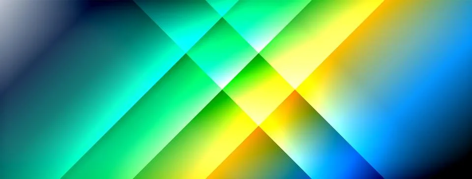 Dynamic shadow lines with gradient colors geometric background Illustrazione stock