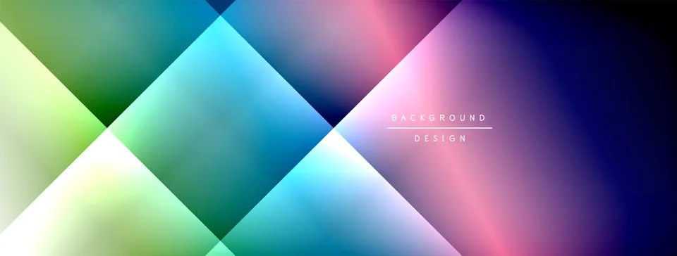 Dynamic shadow lines with gradient colors geometric background Stock Illustration