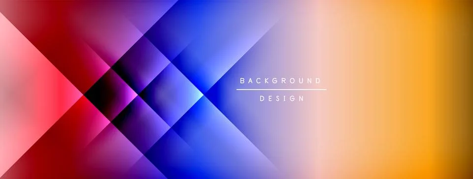 Dynamic shadow lines with gradient colors geometric background Illustrazione stock