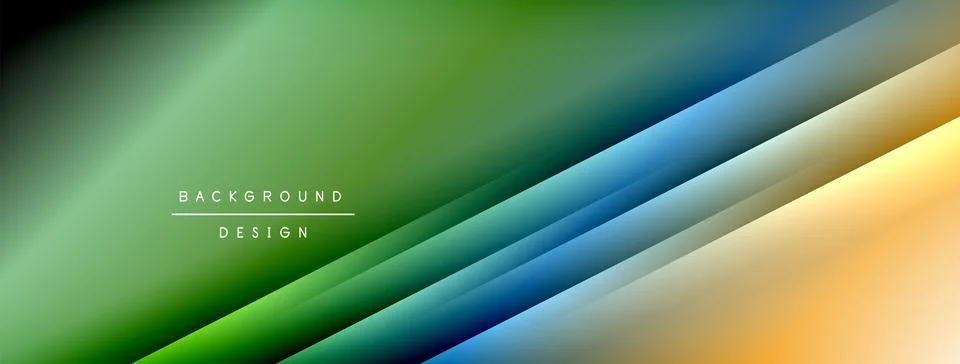 Dynamic shadow lines with gradient colors geometric background Stock Illustration