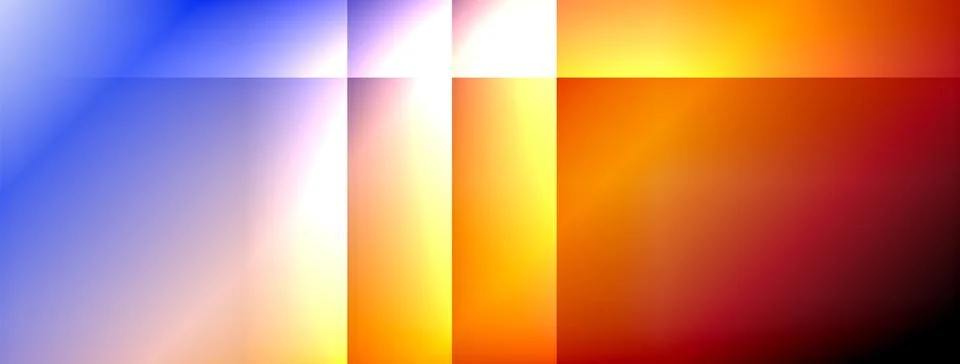 Dynamic shadow lines with gradient colors geometric background Stock Illustration