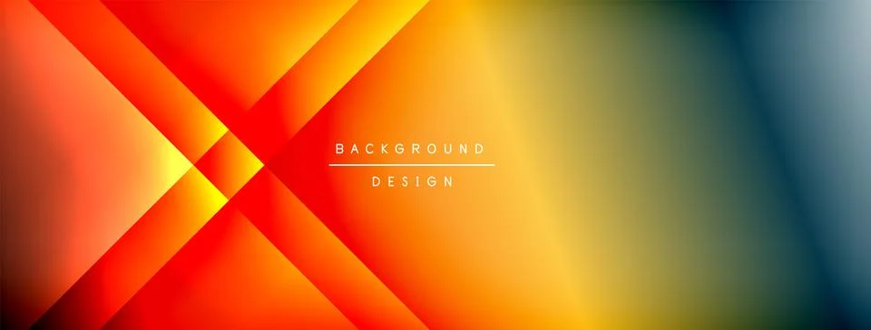 Dynamic shadow lines with gradient colors geometric background Illustrazione stock