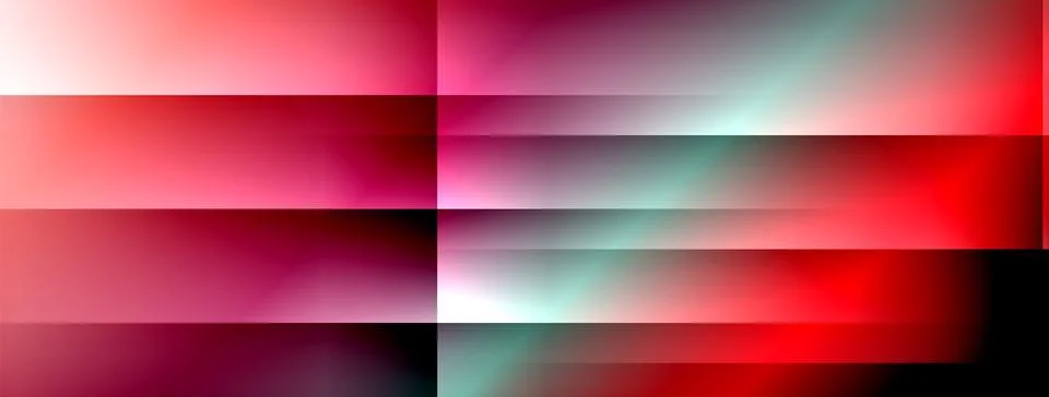 Dynamic shadow lines with gradient colors geometric background Illustrazione stock