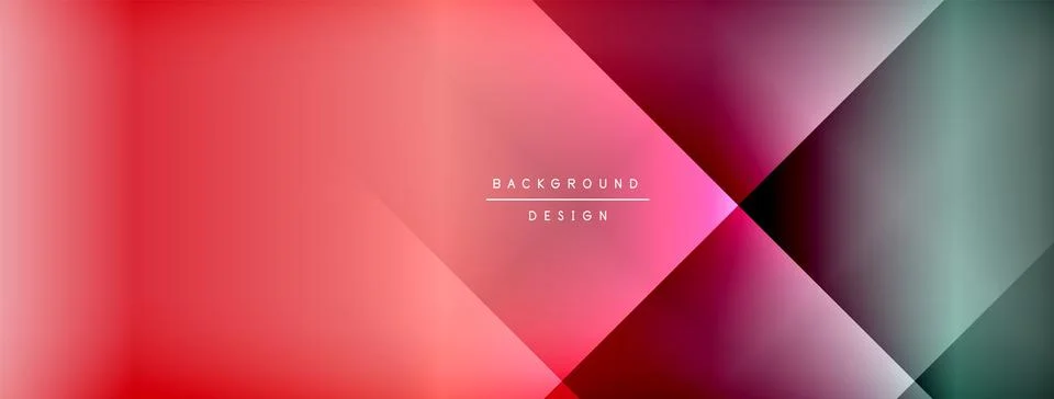 Dynamic shadow lines with gradient colors geometric background Illustrazione stock