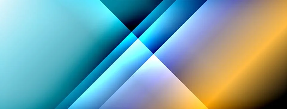 Dynamic shadow lines with gradient colors geometric background Stock Illustration
