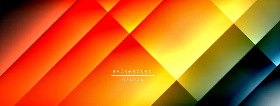 Dynamic shadow lines with gradient colors geometric background Stock Illustration