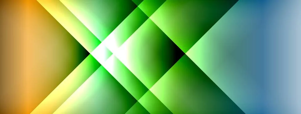 Dynamic shadow lines with gradient colors geometric background Stock Illustration