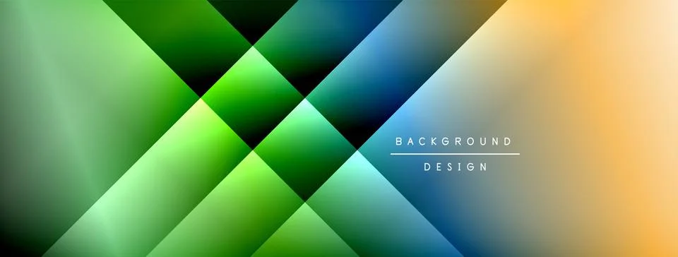 Dynamic shadow lines with gradient colors geometric background Illustrazione stock