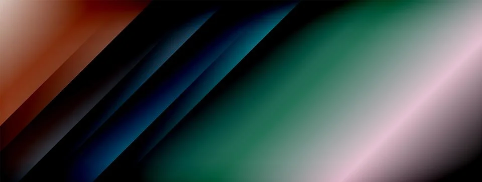 Dynamic shadow lines with gradient colors geometric background Stock Illustration
