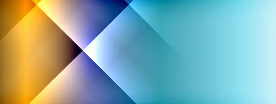 Dynamic shadow lines with gradient colors geometric background Stock Illustration