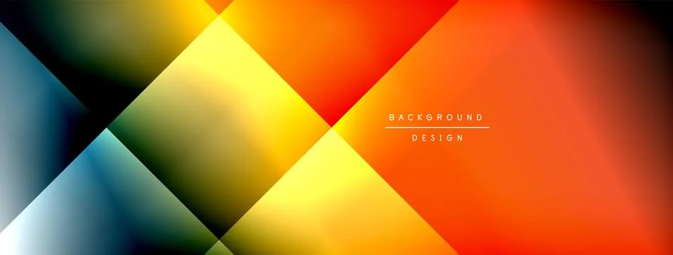 Dynamic shadow lines with gradient colors geometric background Illustrazione stock
