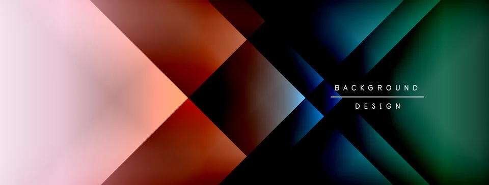 Dynamic shadow lines with gradient colors geometric background イラスト素材