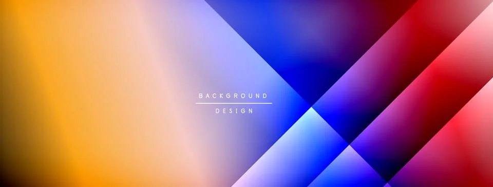 Dynamic shadow lines with gradient colors geometric background Illustrazione stock