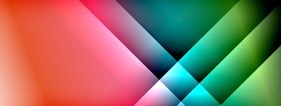 Dynamic shadow lines with gradient colors geometric background 스톡 일러스트
