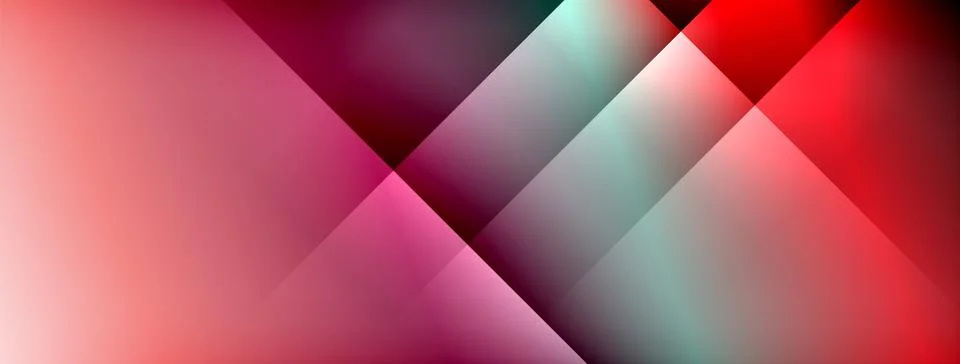 Dynamic shadow lines with gradient colors geometric background Stock Illustration