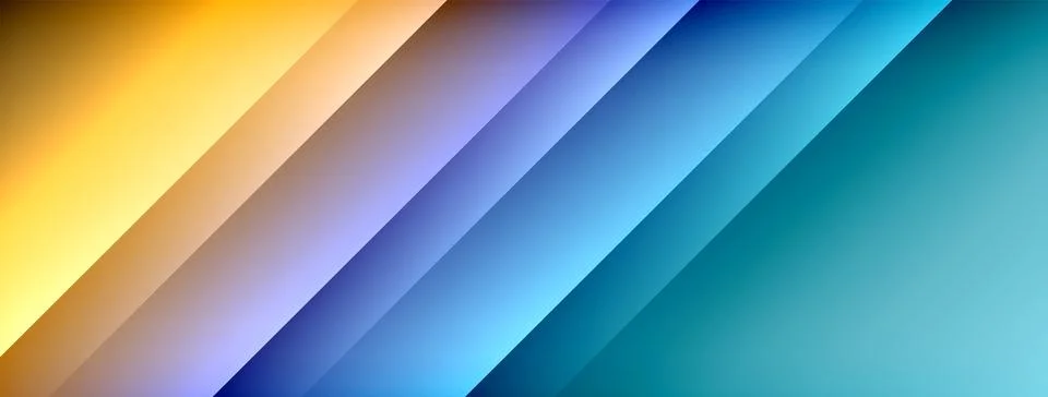 Dynamic shadow lines with gradient colors geometric background Stock Illustration