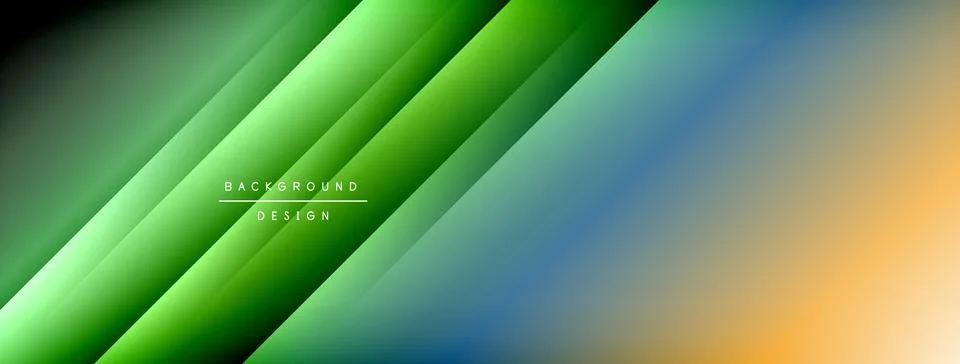 Dynamic shadow lines with gradient colors geometric background Illustrazione stock