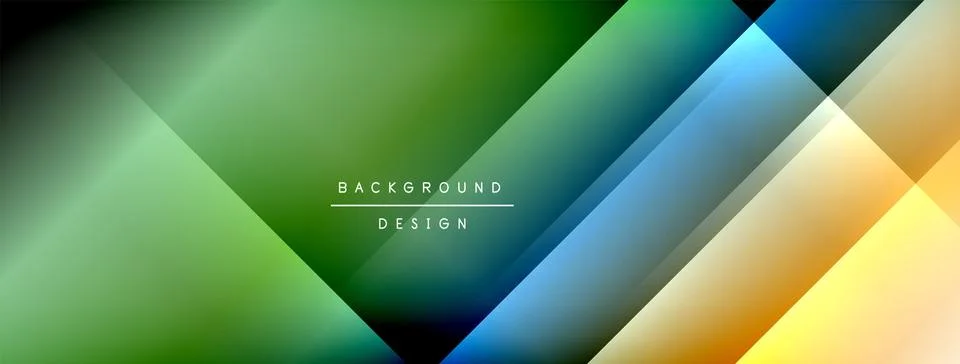 Dynamic shadow lines with gradient colors geometric background Illustrazione stock