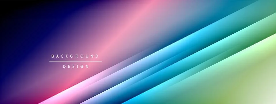 Dynamic shadow lines with gradient colors geometric background Stock Illustration