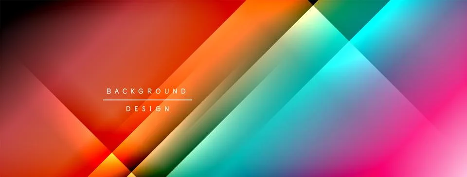 Dynamic shadow lines with gradient colors geometric background イラスト素材