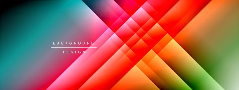 Dynamic shadow lines with gradient colors geometric background イラスト素材