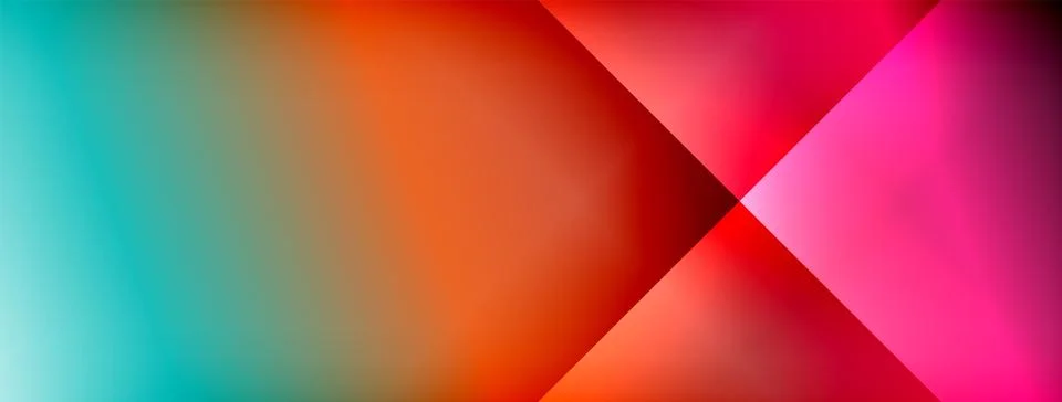 Dynamic shadow lines with gradient colors geometric background Illustrazione stock