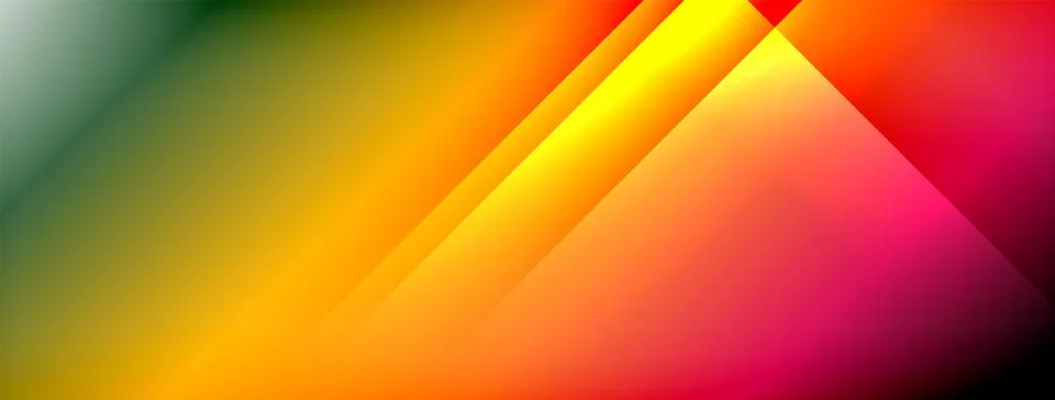 Dynamic shadow lines with gradient colors geometric background Stock Illustration