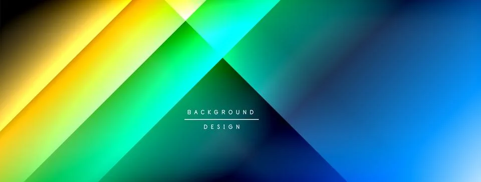 Dynamic shadow lines with gradient colors geometric background Illustrazione stock