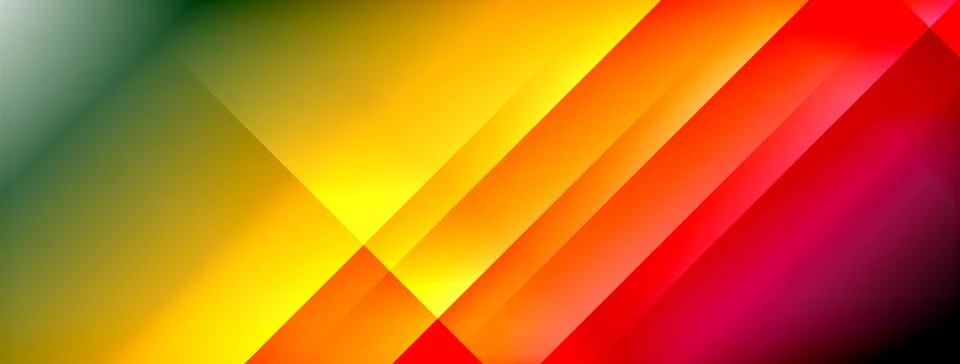 Dynamic shadow lines with gradient colors geometric background Illustrazione stock