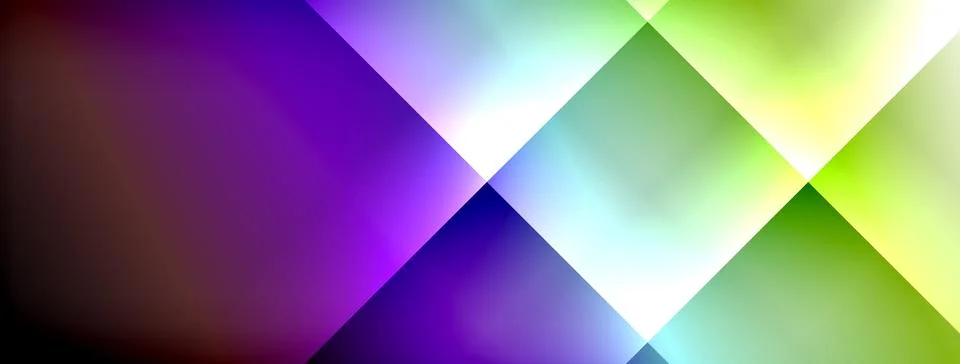 Dynamic shadow lines with gradient colors geometric background Stock Illustration