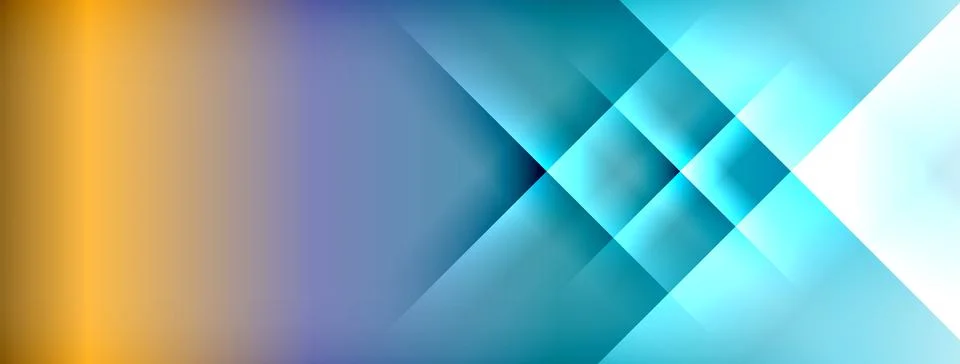 Dynamic shadow lines with gradient colors geometric background Illustrazione stock