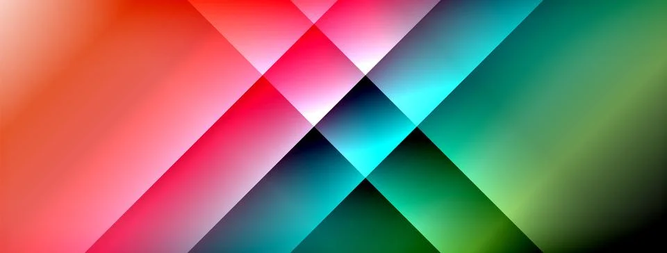 Dynamic shadow lines with gradient colors geometric background イラスト素材