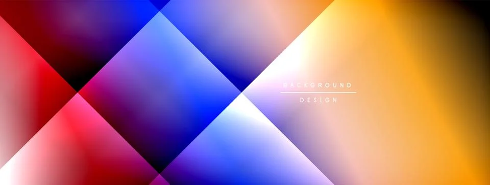 Dynamic shadow lines with gradient colors geometric background Stock Illustration