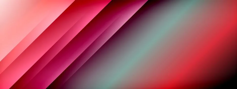 Dynamic shadow lines with gradient colors geometric background Stock Illustration