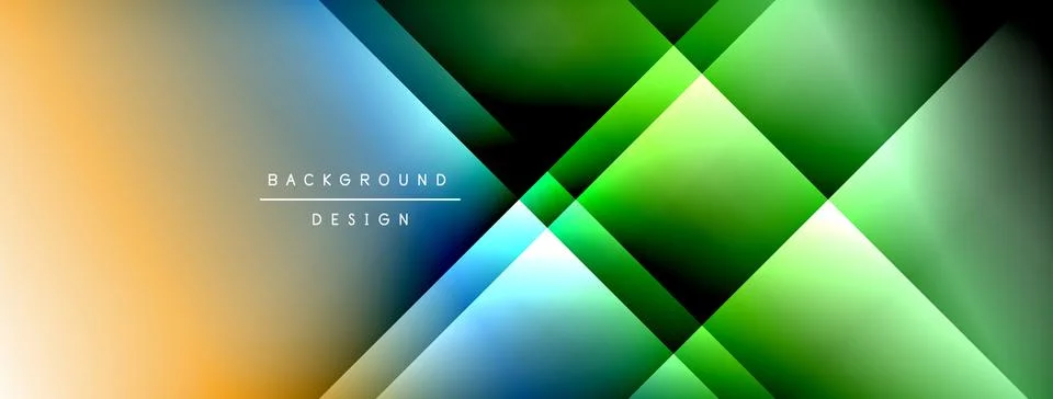 Dynamic shadow lines with gradient colors geometric background Stock Illustration