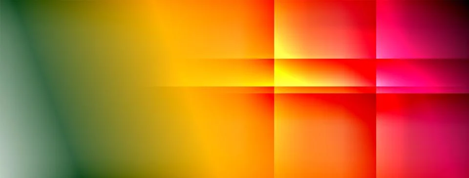 Dynamic shadow lines with gradient colors geometric background Stock Illustration