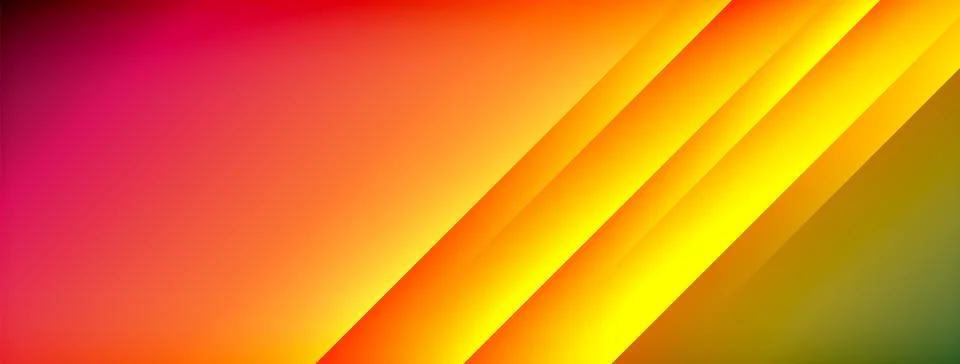 Dynamic shadow lines with gradient colors geometric background Stock Illustration