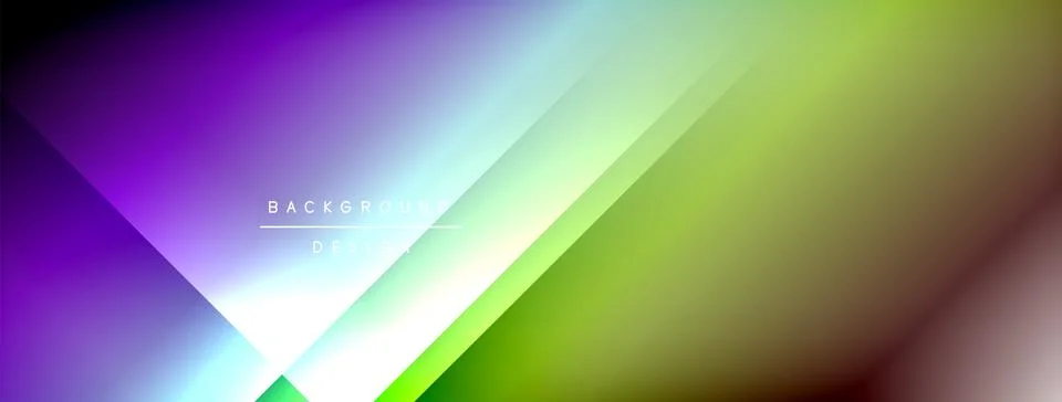 Dynamic shadow lines with gradient colors geometric background Stock Illustration