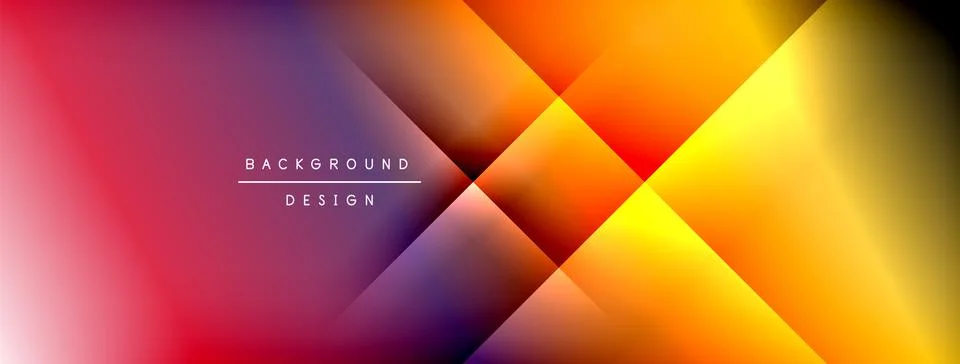 Dynamic shadow lines with gradient colors geometric background Illustrazione stock